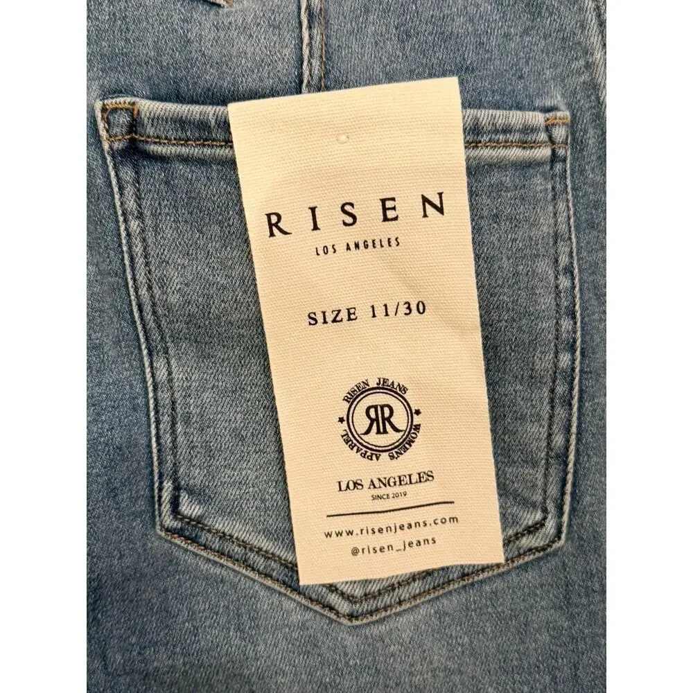 Risen Jeans - High-Rise Boyfriend Cuffed Barrel Jeans Womens Size 11/30 RDP5901 - Picture 10 of 11